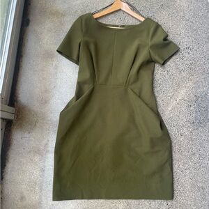 Sarar Olive Green Sheath Dress